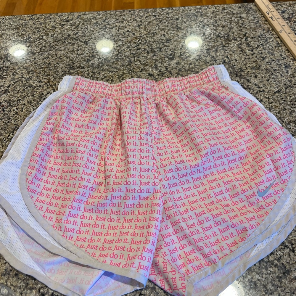 Nike Women's Athletic Shorts - Pink and White